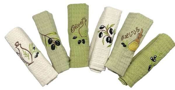 Konyhai törülköző Olive 2 szett 6 db