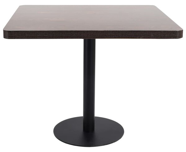 Sötétbarna MDF bisztróasztal 80 x 80 cm