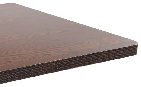 Sötétbarna MDF bisztróasztal 80 x 80 cm