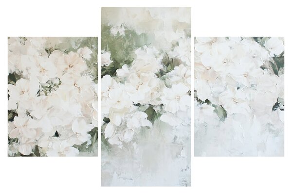 Kép - Fehér virág absztrakció (90x60 cm)