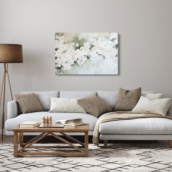 Kép - Fehér virág absztrakció (90x60 cm)