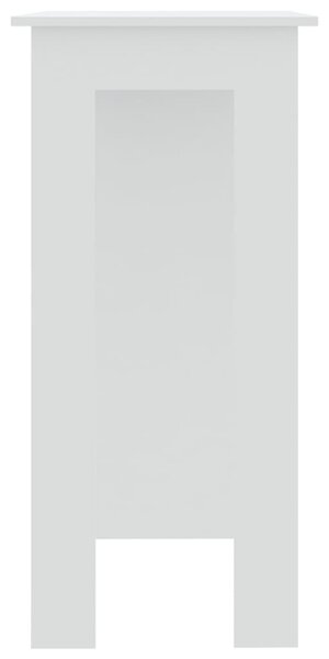 Fehér szerelt fa bárasztal polccal 102 x 50 x 103,5 cm