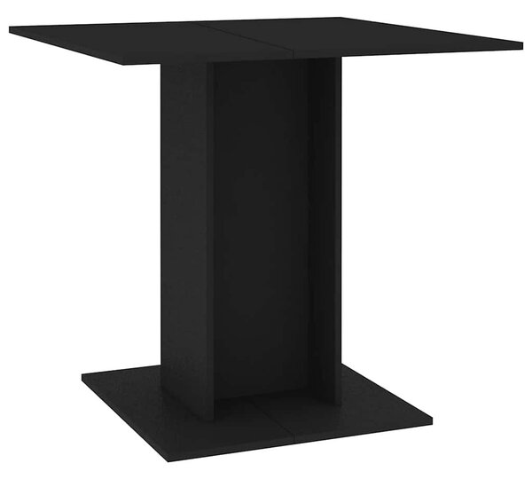 Fekete szerelt fa étkezőasztal 80 x 80 x 75 cm
