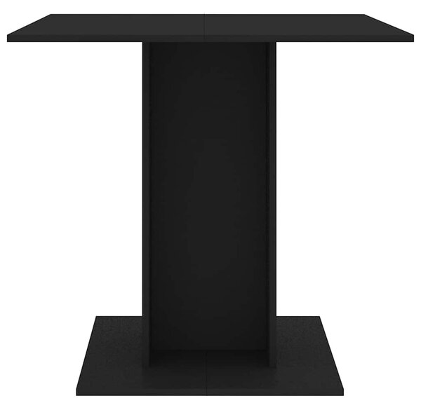 Fekete szerelt fa étkezőasztal 80 x 80 x 75 cm