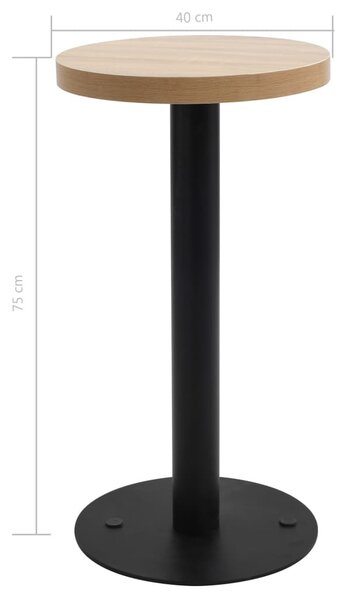 Világosbarna MDF bisztróasztal 40 cm