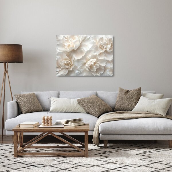 Üveg kép - Finom bazsarózsák (70x50 cm)
