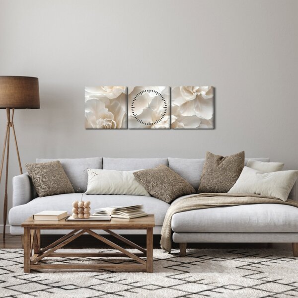 Kép - Finom bazsarózsák (órával) (90x30 cm)