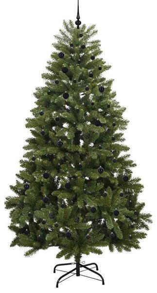 Mű karácsonyfa 270 cm 300 LED Meleg fehér PVC és Acél Zöld