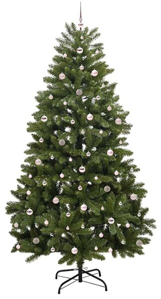 Mű karácsonyfa 270 cm 300 LED Meleg fehér PVC és Acél Zöld