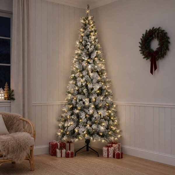 Műanyag Hajtogatós Karácsonyfa 180 cm 300 LED Meleg fehér