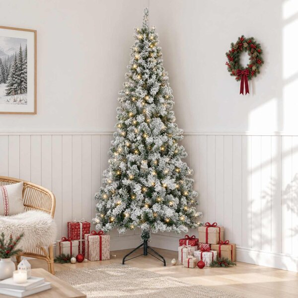 Műanyag Hajtogatós Karácsonyfa 180 cm 300 LED Meleg fehér