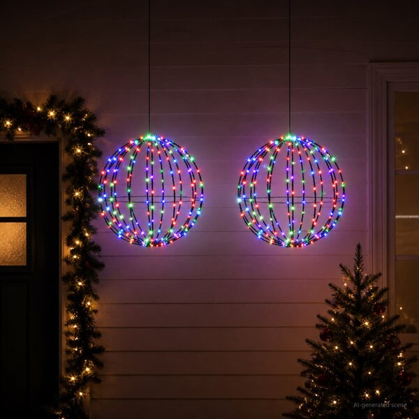 Karácsonyi csúcsdísz világítás 2 db 320 LED RGB