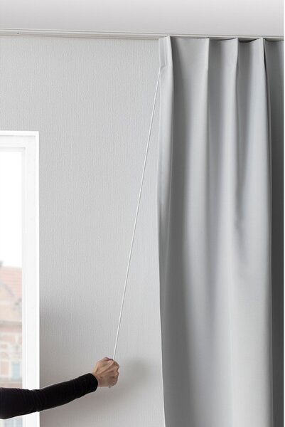 Fém függönyrud 125 cm fehér