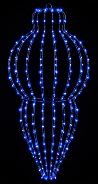 Karácsonyi csúcsdísz világítás 320 LED Kék Átm. 40 x 75 cm