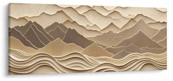 Kép - 3D hegyvonalak (120x50 cm)