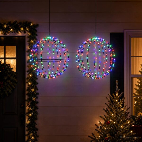 Karácsonyi csúcsdísz világítás 2 db 240 LED RGB