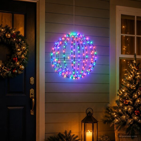 Karácsonyi csúcsdísz világítás 96 LED RGB Átmérő 30 x 32 cm