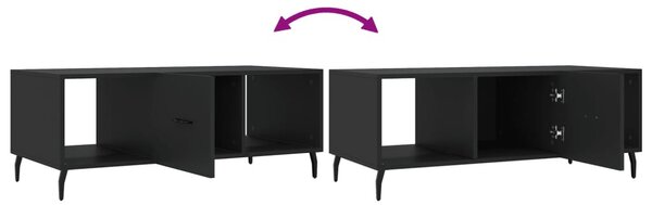 Fekete szerelt fa dohányzóasztal 102 x 50 x 40 cm