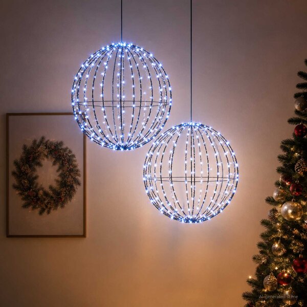 Karácsonyi csúcsdísz világítás 2 db 320 LED Kék
