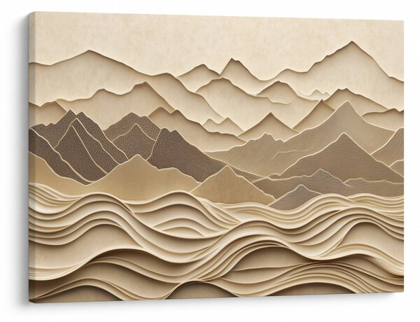 Kép - 3D hegyvonalak (70x50 cm)