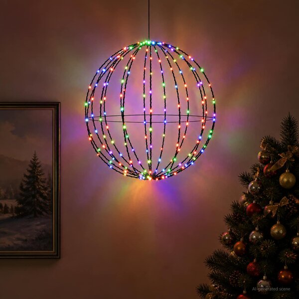 Karácsonyi csúcsdísz világítás 120 LED RGB Átmérő 40 x 42 cm
