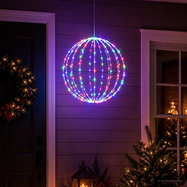 Karácsonyi csúcsdísz világítás 120 LED RGB Átmérő 40 x 42 cm