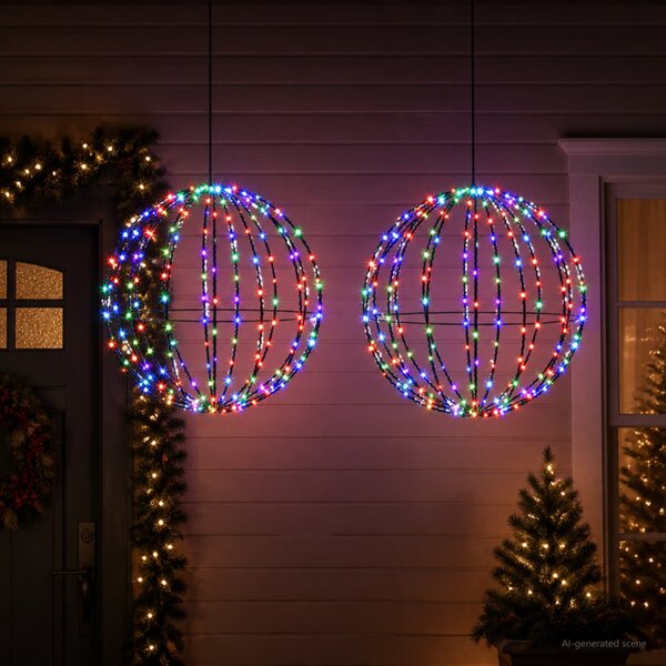 Karácsonyi csúcsdísz világítás 2 db 384 LED Többszínű