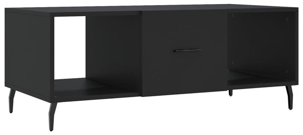 Fekete szerelt fa dohányzóasztal 102 x 50 x 40 cm