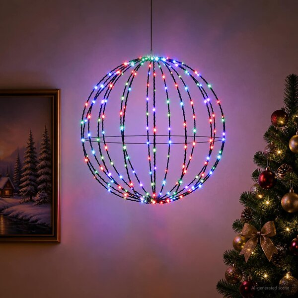 Karácsonyi csúcsdísz világítás 160 LED RGB Átmérő 50 x 52 cm