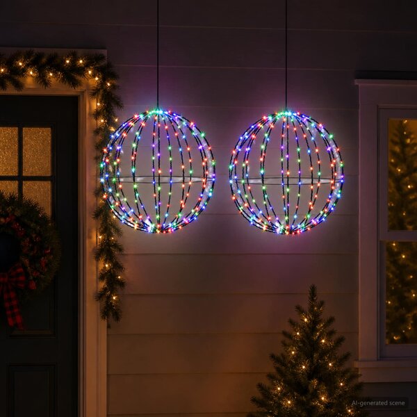 Karácsonyi csúcsdísz világítás 2 db 320 LED Többszínű