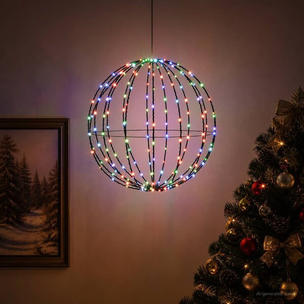 Karácsonyi csúcsdísz világítás 192 LED RGB Átmérő 60 x 63 cm