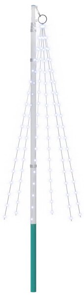 Karácsonyfa világítás rögzítőcövekkel és zászlórúddal 180 cm