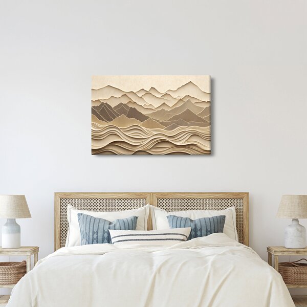 Kép - 3D hegyvonalak (90x60 cm)