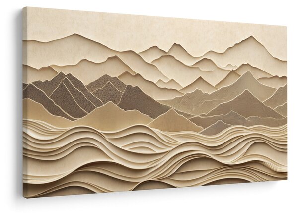 Kép - 3D hegyvonalak (90x60 cm)