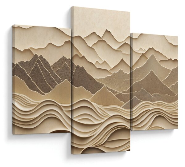 Kép - 3D hegyvonalak (90x60 cm)