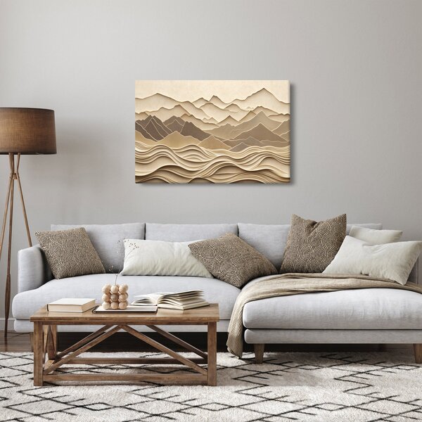 Kép - 3D hegyvonalak (90x60 cm)