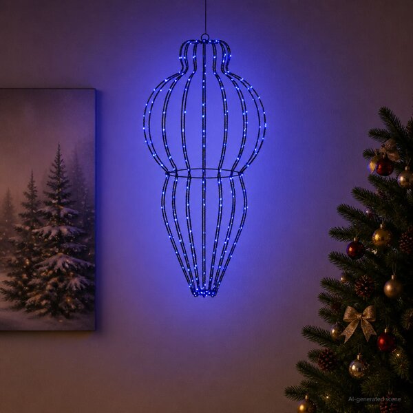 Karácsonyi csúcsdísz világítás 320 LED Kék Átm. 40 x 75 cm