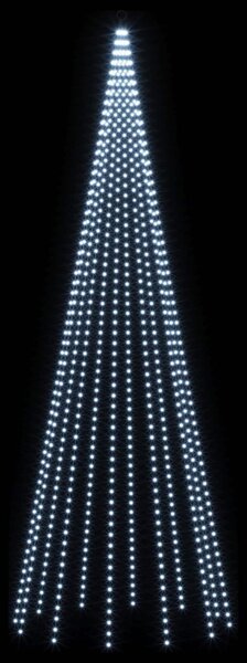 Karácsonyfa világítás rögzítőcövekkel és zászlórúddal 500 cm