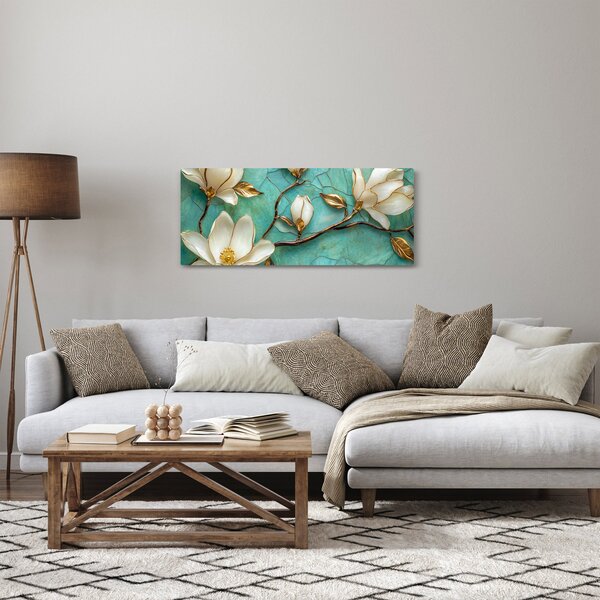 Kép - 3D magnóliák (120x50 cm)