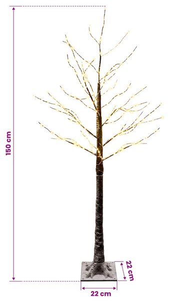 Havas LED-es karácsonyfa Barna 22 x 22 x 150 cm Műanyag 232 LED