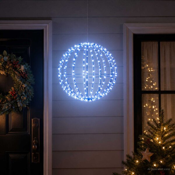 Karácsonyi csúcsdísz világítás 192 LED Kék Átmérő 60 x 63 cm