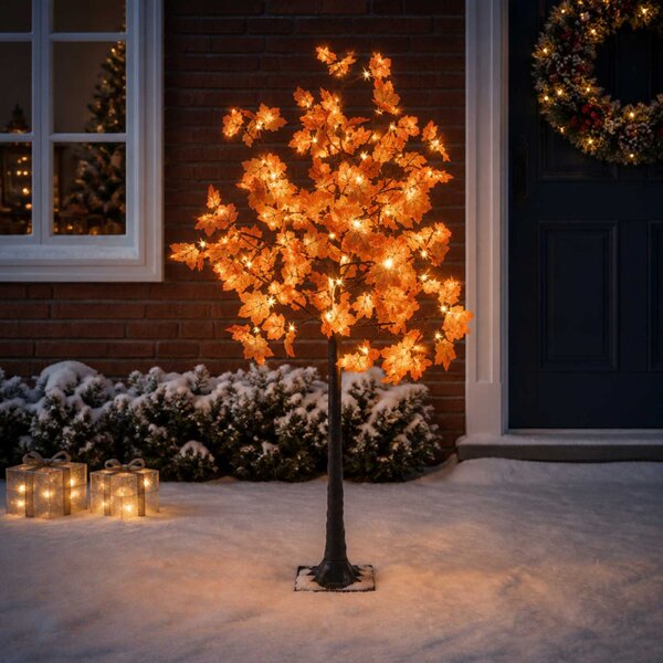 LED juharfa karácsonyfa Barna 22 x 22 x 150 cm Műanyag 96 LED
