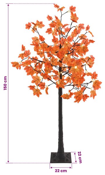 LED juharfa karácsonyfa Barna 22 x 22 x 150 cm Műanyag 96 LED