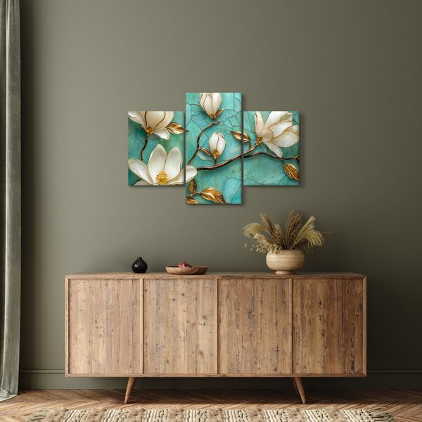 Kép - 3D magnóliák (90x60 cm)
