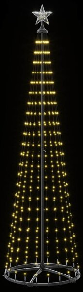 LED-es kúpos karácsonyfa 250 cm 470 LED Meleg fehér Acél Fehér