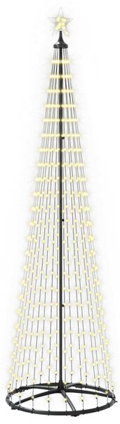 LED-es kúpos karácsonyfa 250 cm 470 LED Meleg fehér Acél Fehér