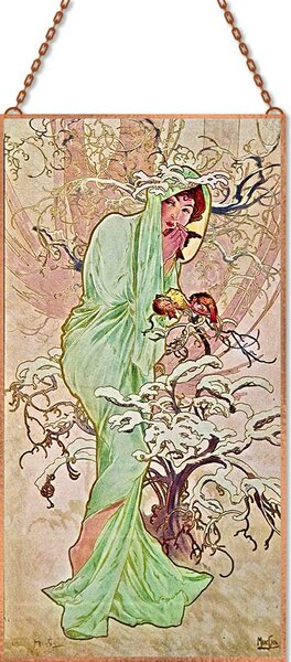 Alphonse Mucha - Tél üvegkép, falikép