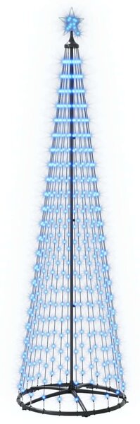 LED-es kúpos karácsonyfa 250 cm 470 LED Kék Acél Fehér