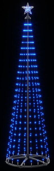 LED-es kúpos karácsonyfa 250 cm 470 LED Kék Acél Fehér