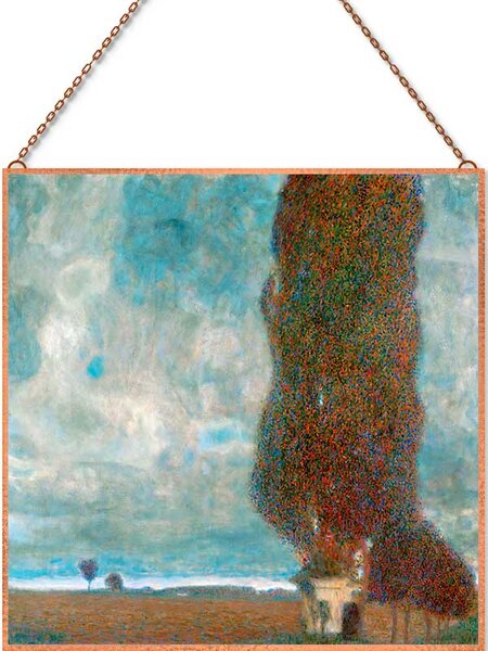 Klimt - A nagy nyárfa üvegkép, falikép